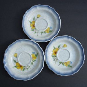 3 Piece Bundle Vintage Mikasa Country Club Saucers